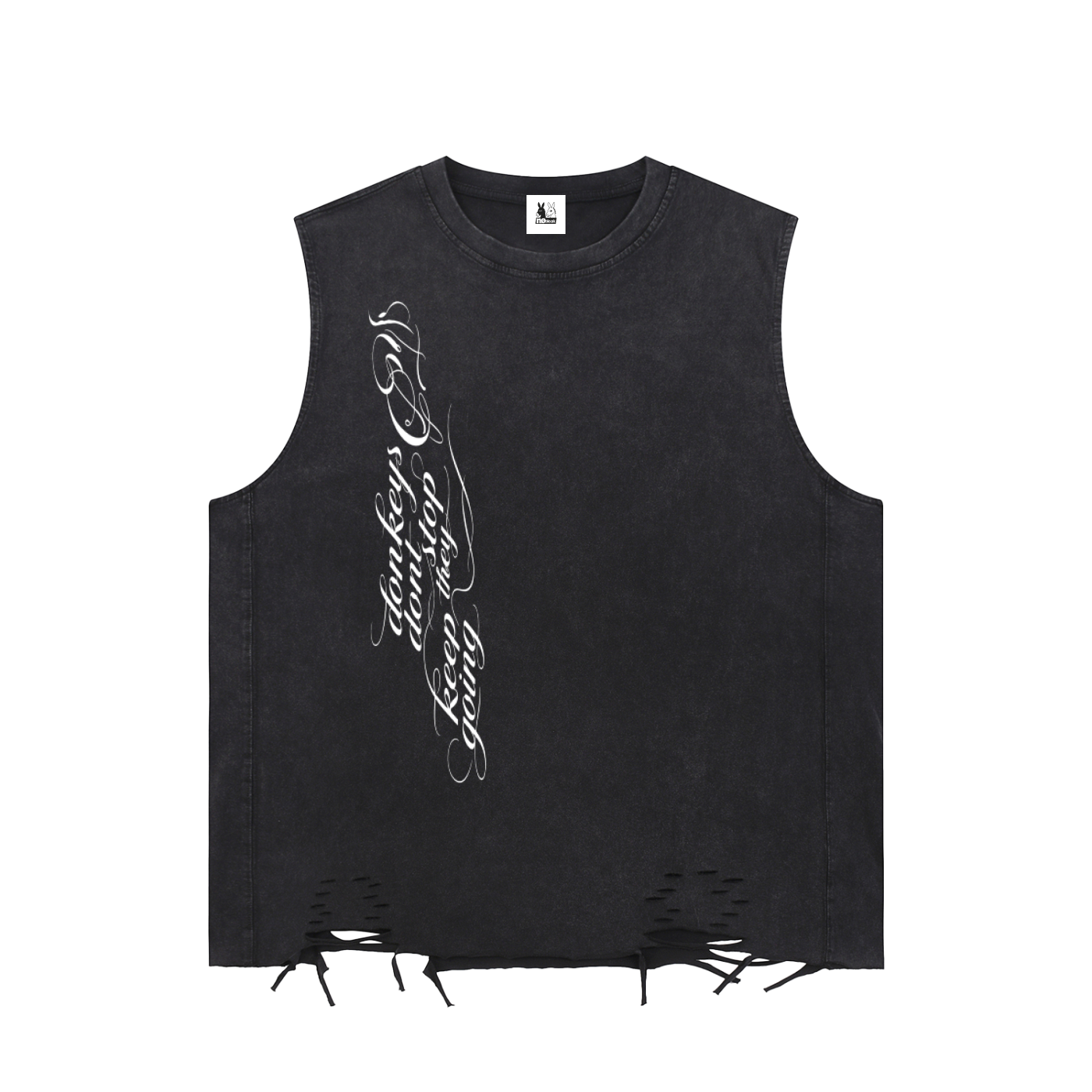 Unisex Snow Washed Raw-Hem Tank Top