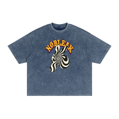 Men's Textured Waffle Washed Statement Boxy T-Shirt