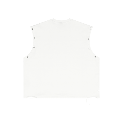 Men's Distressed Grommet Eyelet Statement Tank Top