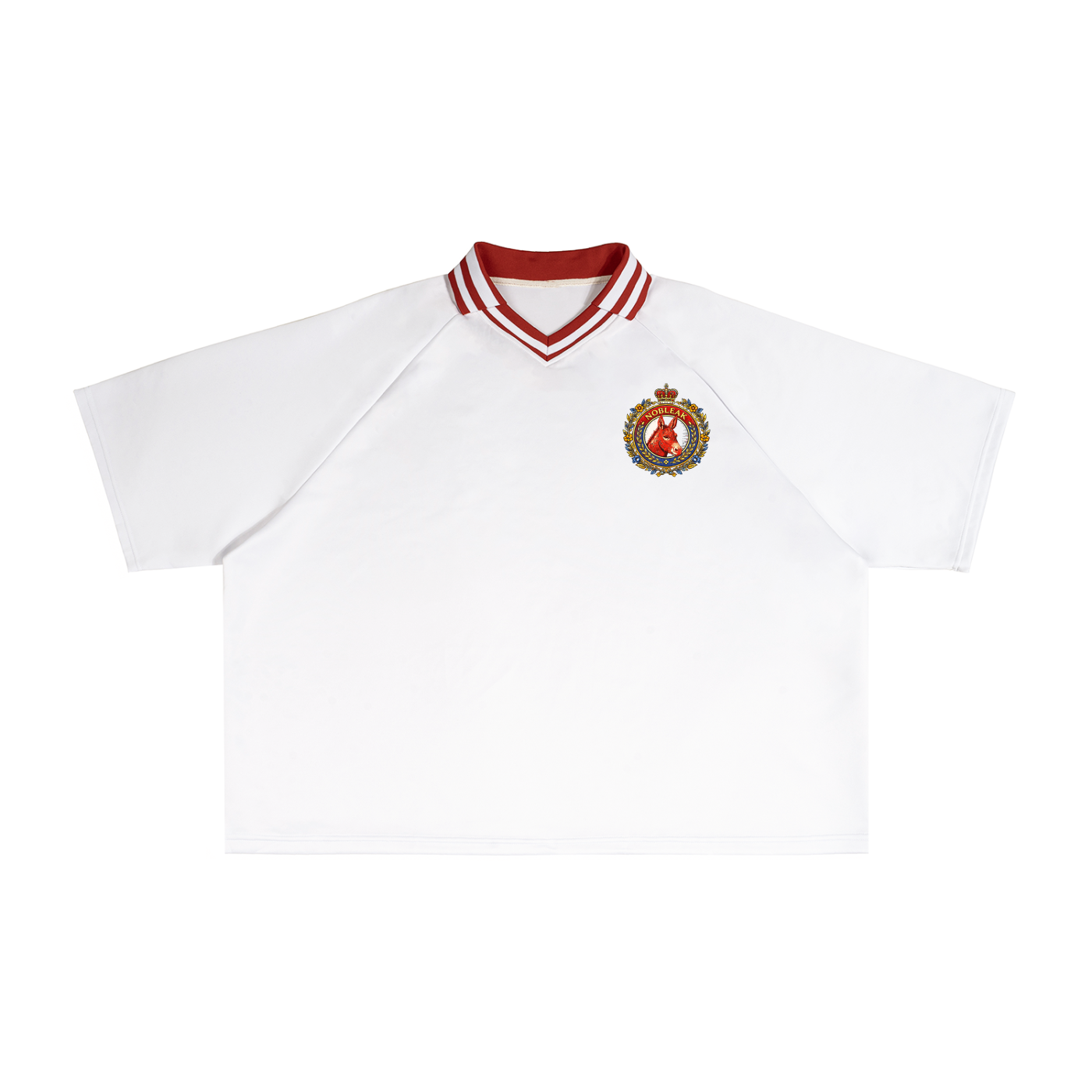 Unisex Contrast Lapel Collar Boxy T-Shirt