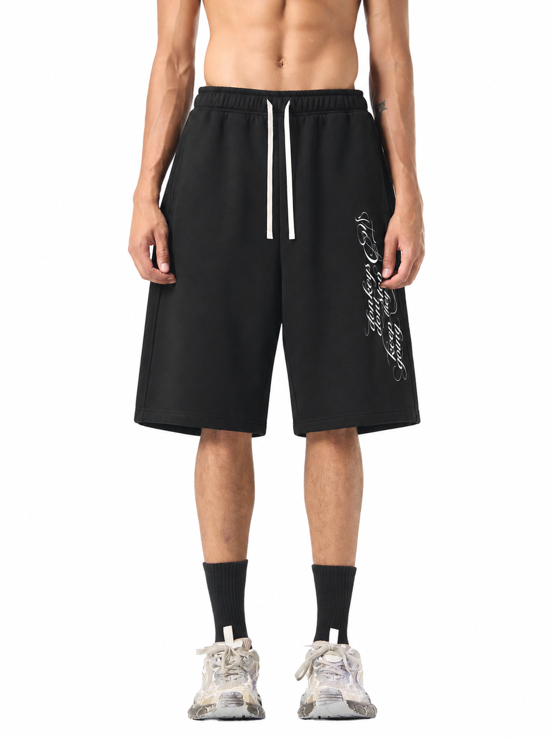 Unisex Relaxed Drawstring Long Shorts
