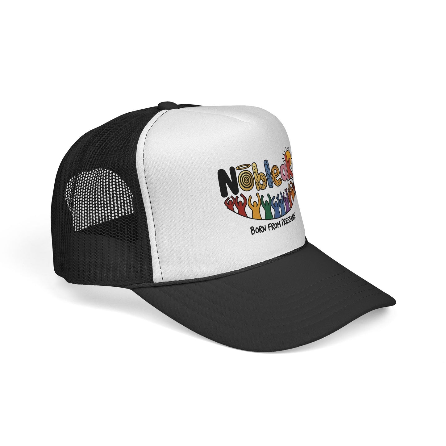 Nobleak 'Born From Pressure' Trucker Cap — Colorful Retro Graphic Hat
