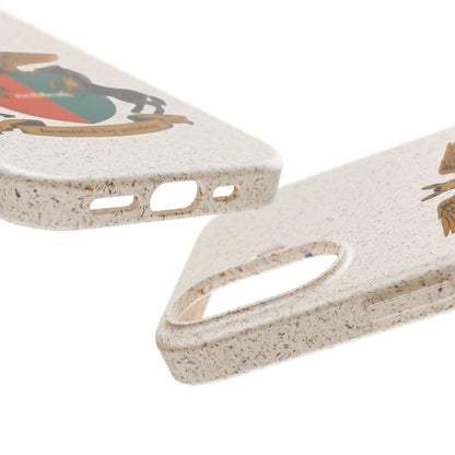 Biodegradable Phone Case — Vintage Coat of Arms Crest ("nobleak" & "Beautified by Accident")
