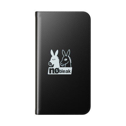 Stylish Flip Case with Unique Animal Design, Phone Protector, Gift for Animal Lovers, Customizable Phone Cover, Black Flip Wallet