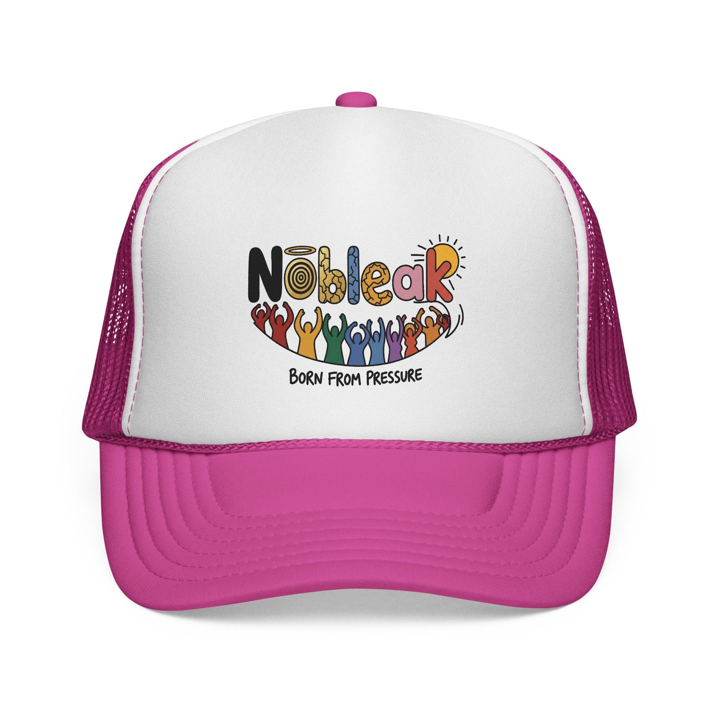 Nobleak 'Born From Pressure' Trucker Cap — Colorful Retro Graphic Hat