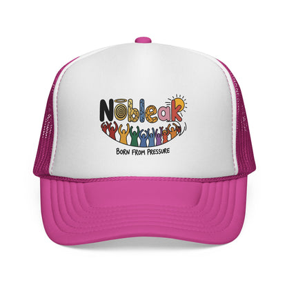 Nobleak 'Born From Pressure' Trucker Cap — Colorful Retro Graphic Hat