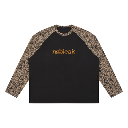 Women's Statement Leopard Panel Raglan Sleeve T-Shirt