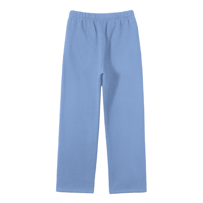 Solid Color Fleece Straight Leg Sweatpants