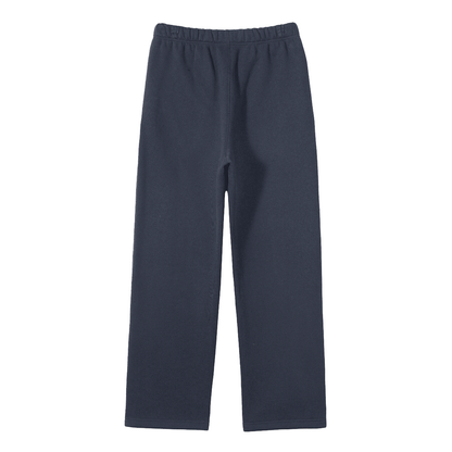Solid Color Fleece Straight Leg Sweatpants