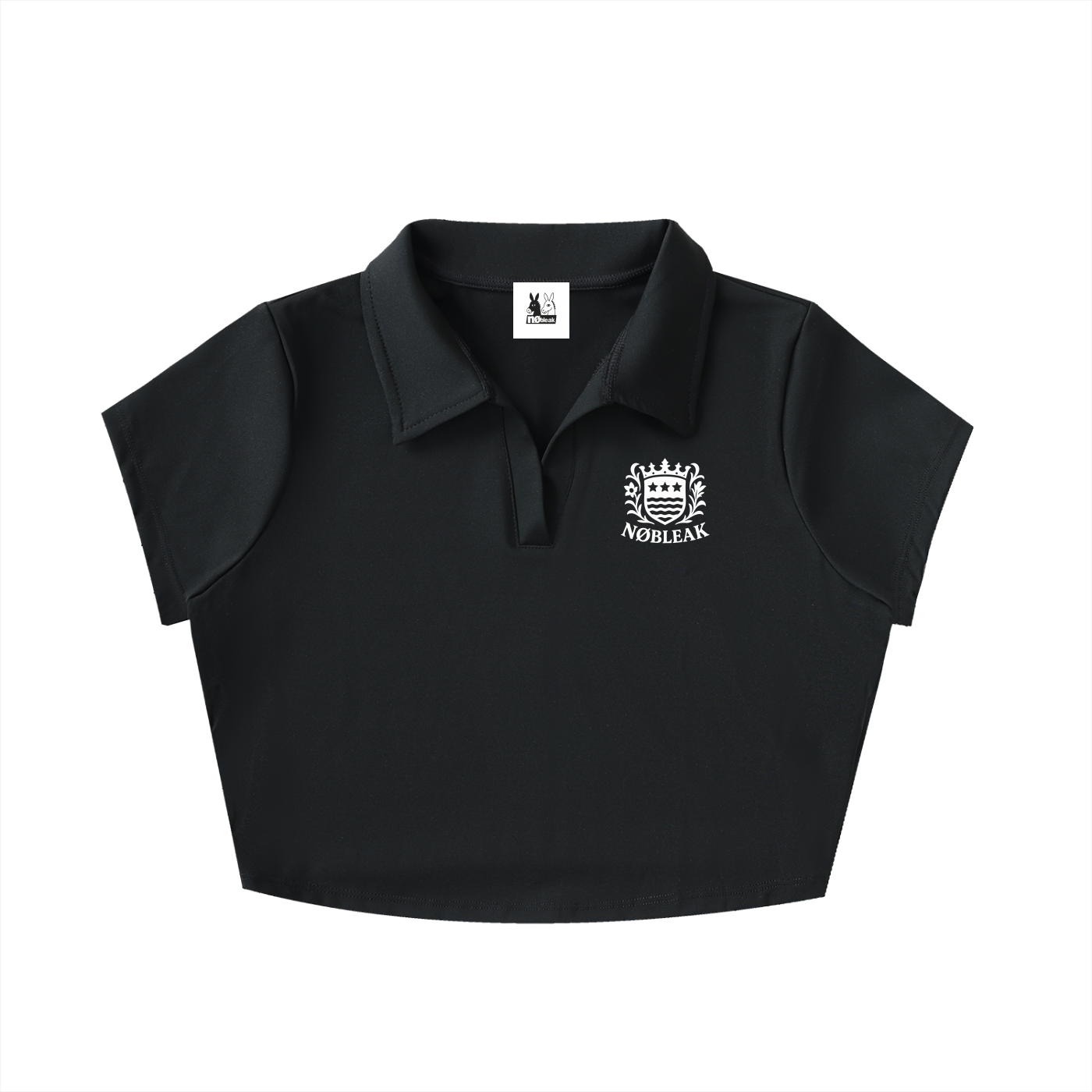 Women's V-Neck Lapel Crop Top