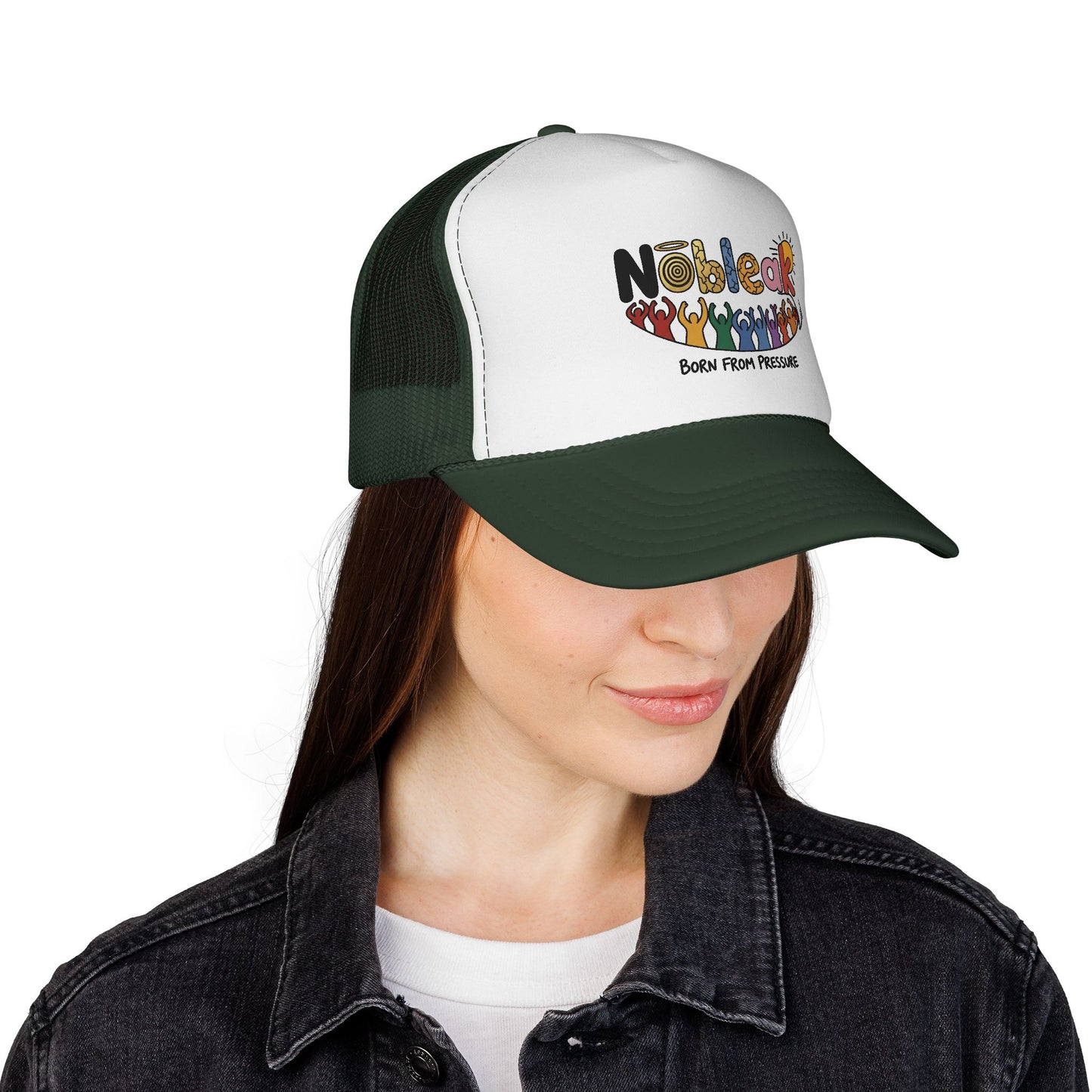 Nobleak 'Born From Pressure' Trucker Cap — Colorful Retro Graphic Hat