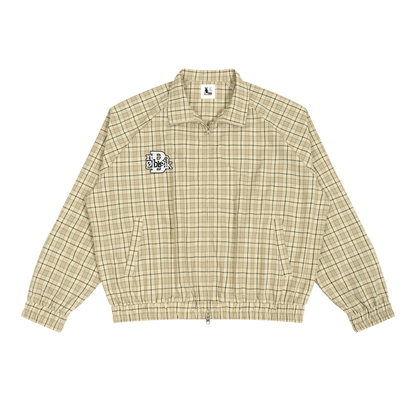 Unisex Plaid Full-Zip Track Jacket