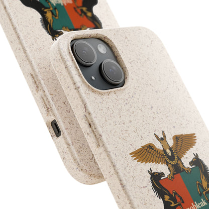 Biodegradable Phone Case — Vintage Coat of Arms Crest ("nobleak" & "Beautified by Accident")
