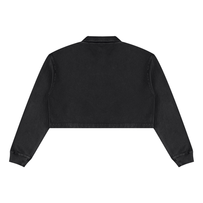 Women’s Vintage Wash Crop Essential Sweatshirt