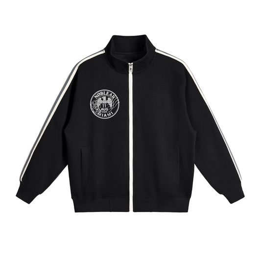 Contrast Side-Stripe Stand Collar  Jacket