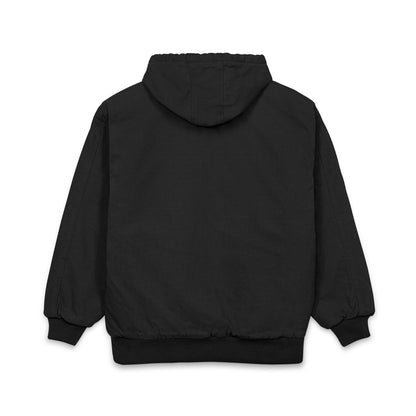 Embroidered Black Duck Cloth Hooded Work Jacket – Small Chest Crest