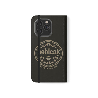 Elegant Leather Flip Case for Phones, Personalized Smartphone Case, Travel Wallet, Custom Gift for Her, Stylish Phone Protector