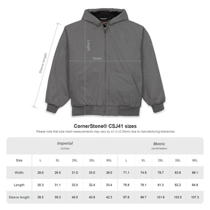 Embroidered Work Hooded Jacket - CornerStone Duck Cloth