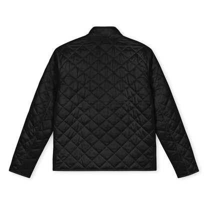 Unisex Full‑Zip Diamond Quilted Embroidered Jacket