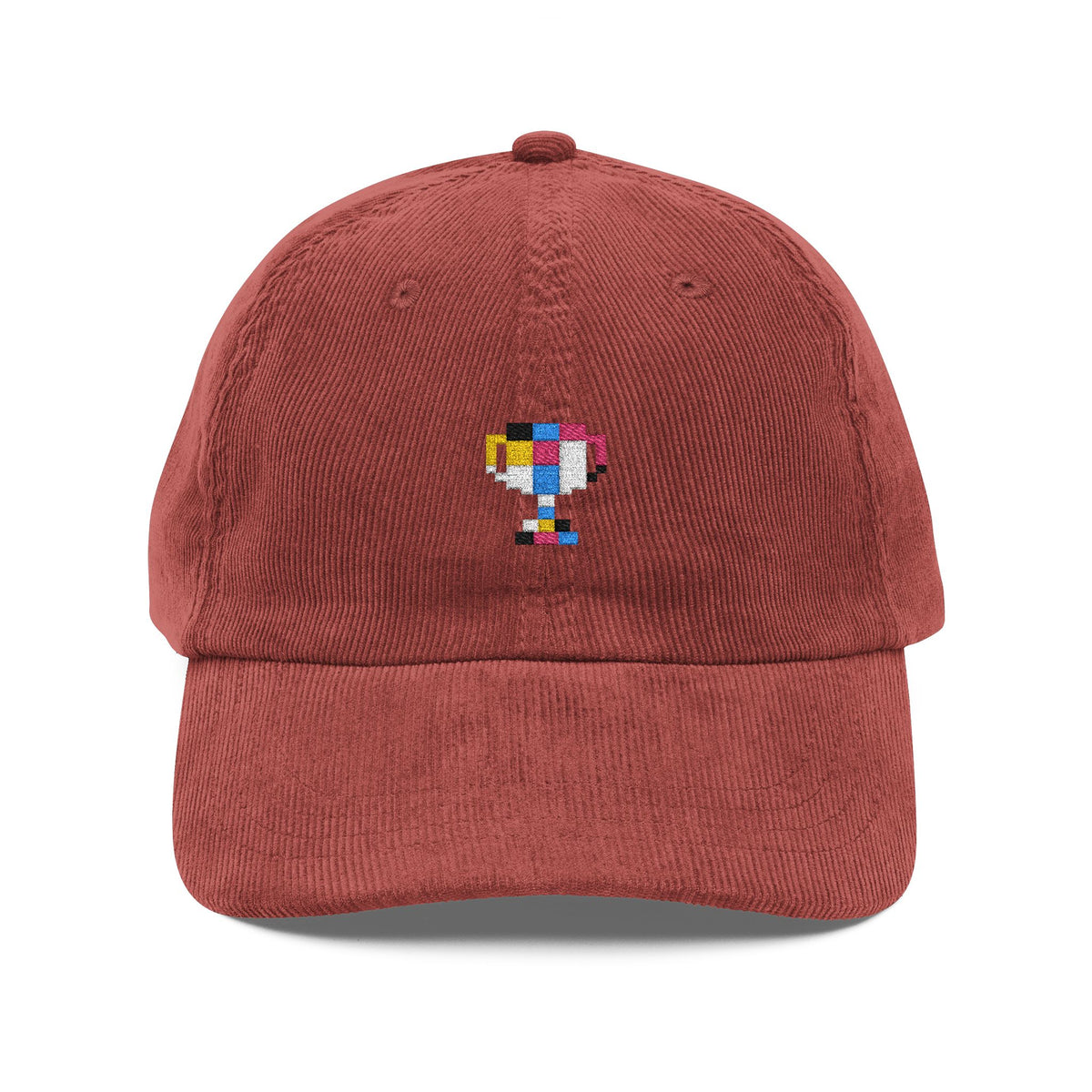 Unisex Corduroy Embroidered Trophy Cap — essential