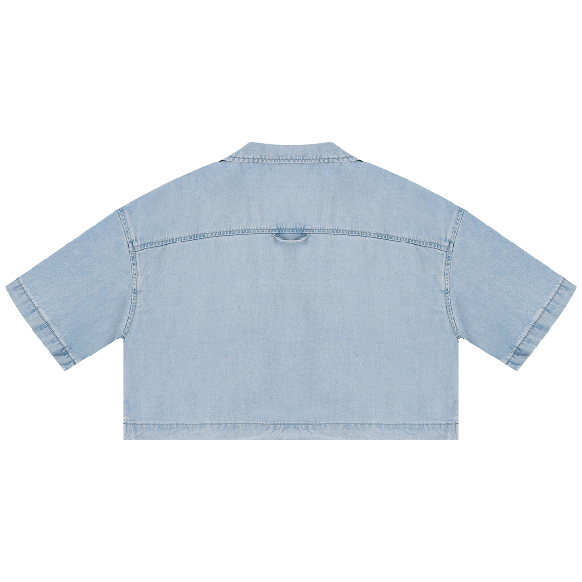 Women's Going out Vintage Wash Boxy Cropped Shirt