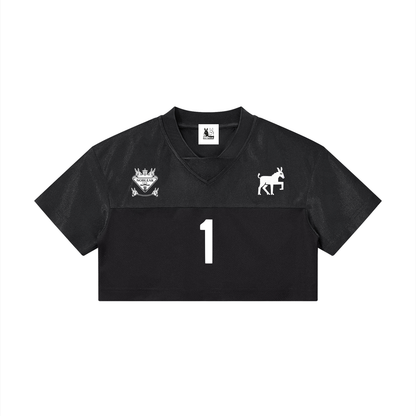 Women’s Cropped Paneled V-Neck Jersey