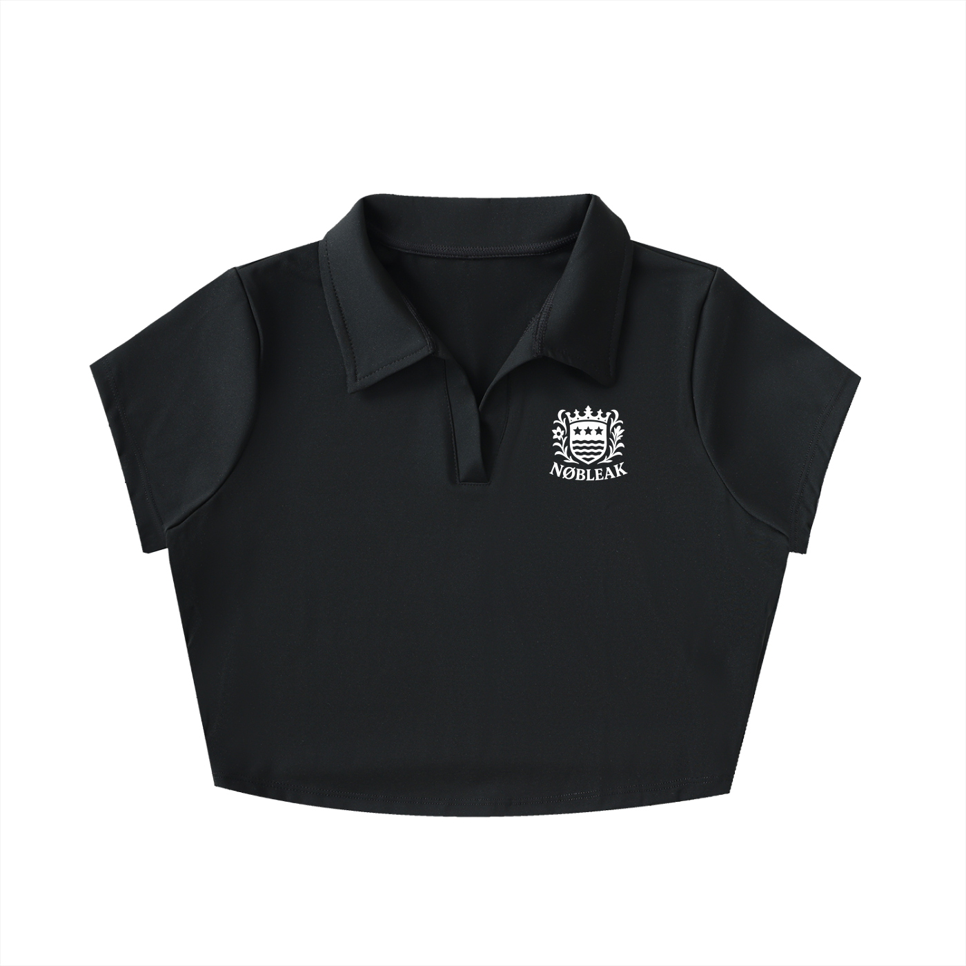 Women's V-Neck Lapel Crop Top