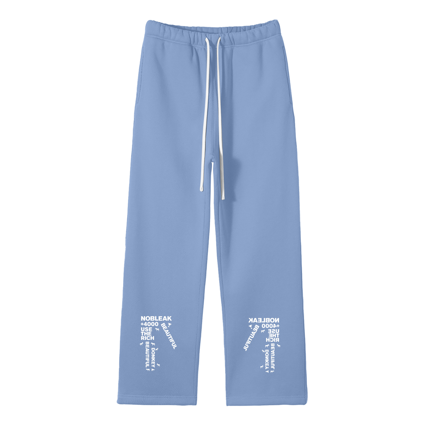 Solid Color Fleece Straight Leg Sweatpants