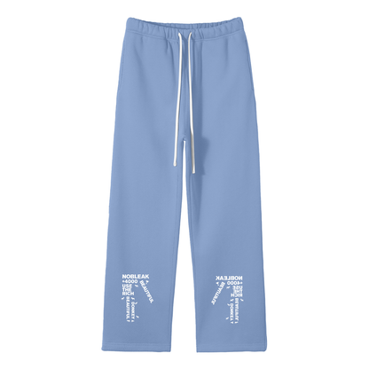 Solid Color Fleece Straight Leg Sweatpants