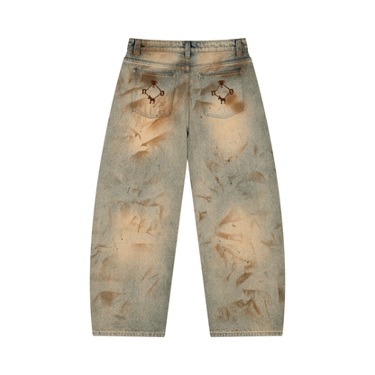 Men’s Vintage Wash Barrel Leg Jeans