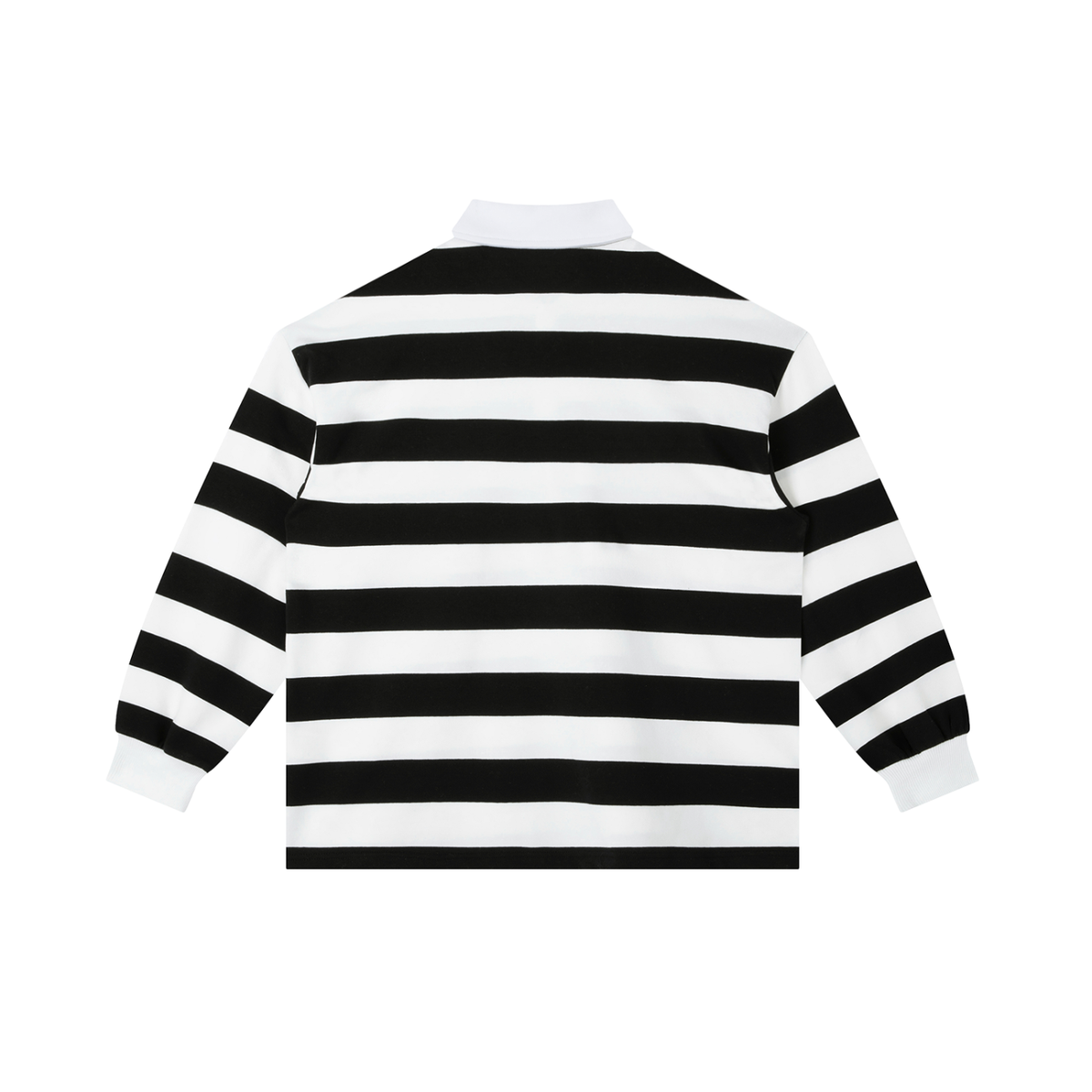 Unisex Color Block Stripe Statement Polo Shirt