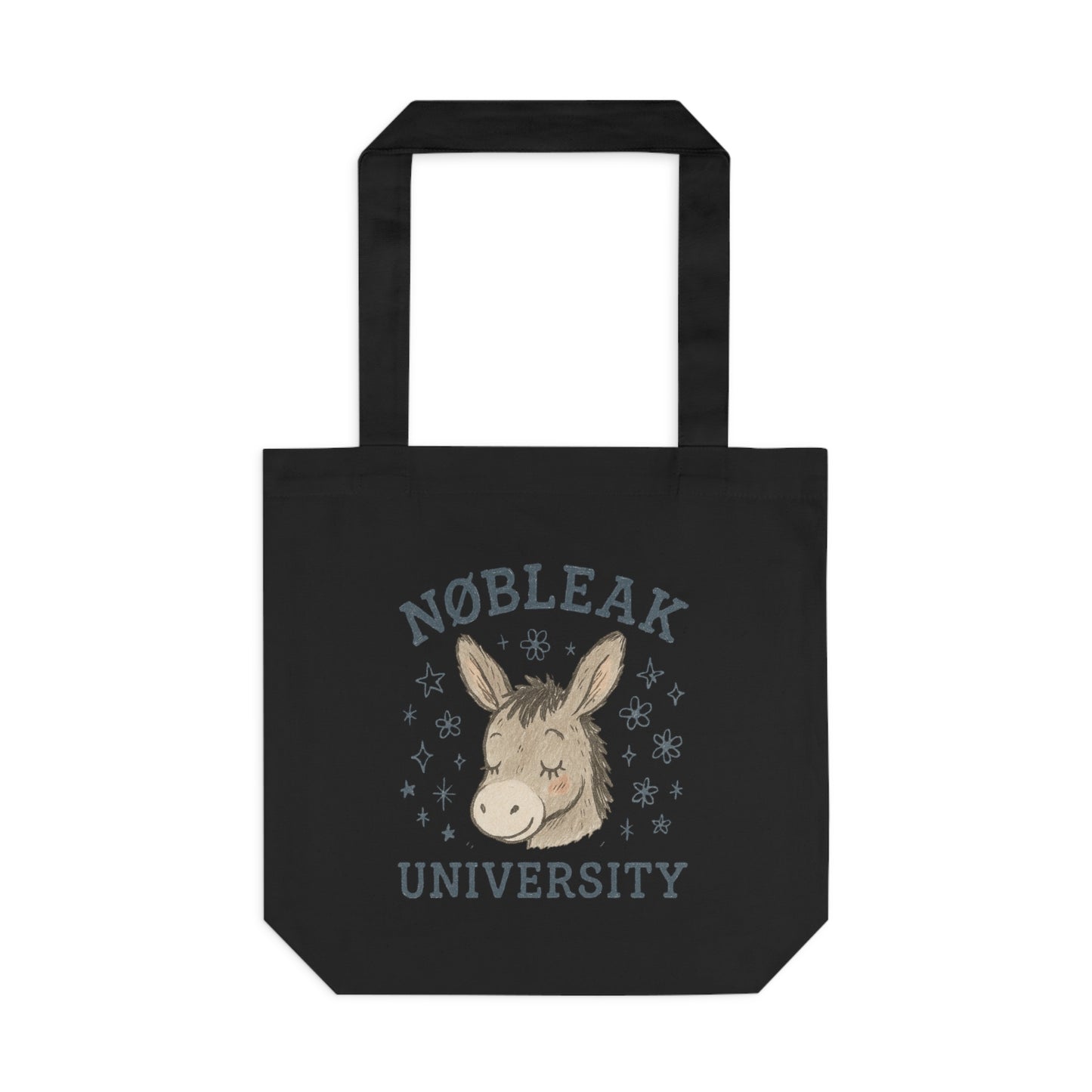 Nøbleak University Tote Bag | Funny Cotton Shopping Bag | Perfect for Students, Campus Life, Gift Idea, Eco-Friendly, Everyday Use