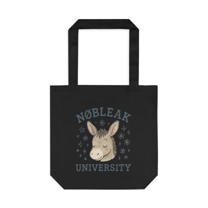 Nøbleak University Tote Bag | Funny Cotton Shopping Bag | Perfect for Students, Campus Life, Gift Idea, Eco-Friendly, Everyday Use