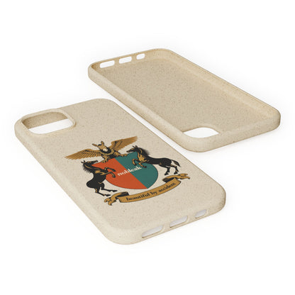 Biodegradable Phone Case — Vintage Coat of Arms Crest ("nobleak" & "Beautified by Accident")