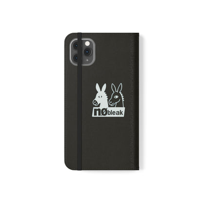 Stylish Flip Case with Unique Animal Design, Phone Protector, Gift for Animal Lovers, Customizable Phone Cover, Black Flip Wallet