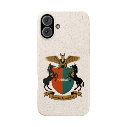 Biodegradable Phone Case — Vintage Coat of Arms Crest ("nobleak" & "Beautified by Accident")
