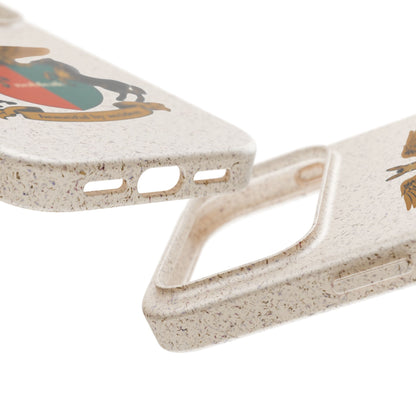 Biodegradable Phone Case — Vintage Coat of Arms Crest ("nobleak" & "Beautified by Accident")