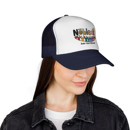 Nobleak 'Born From Pressure' Trucker Cap — Colorful Retro Graphic Hat