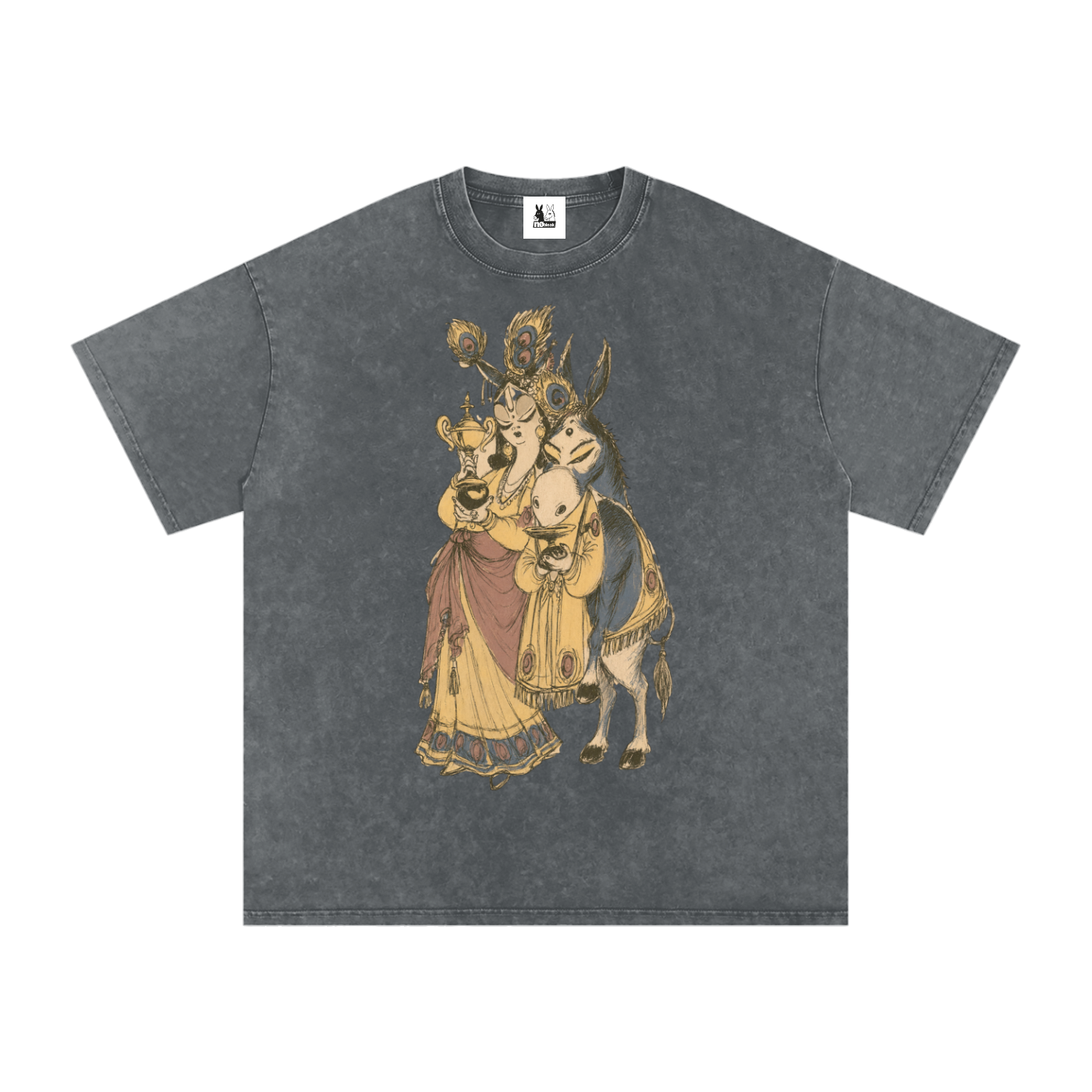 Snow Washed Oversized Cotton T-Shirt