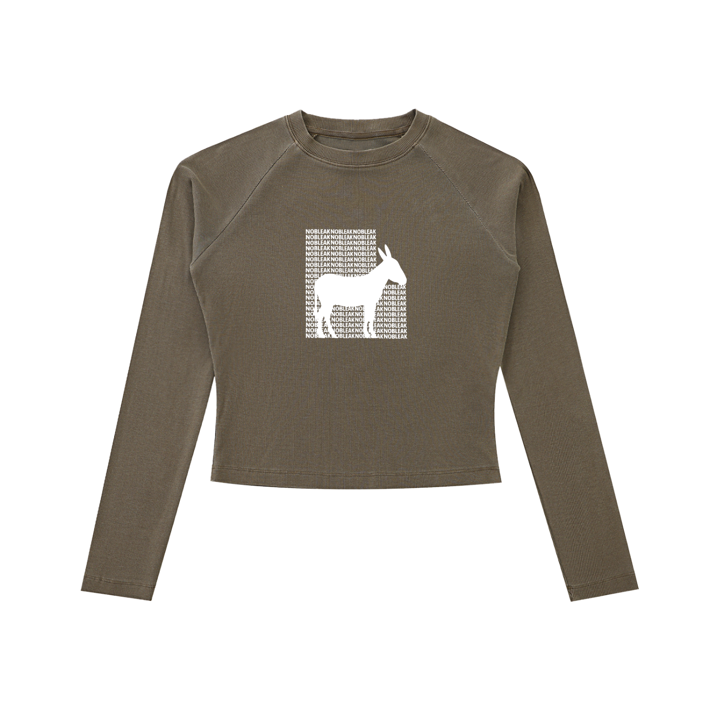 Dyed Washed Raglan Long Sleeve Slim T-Shirt