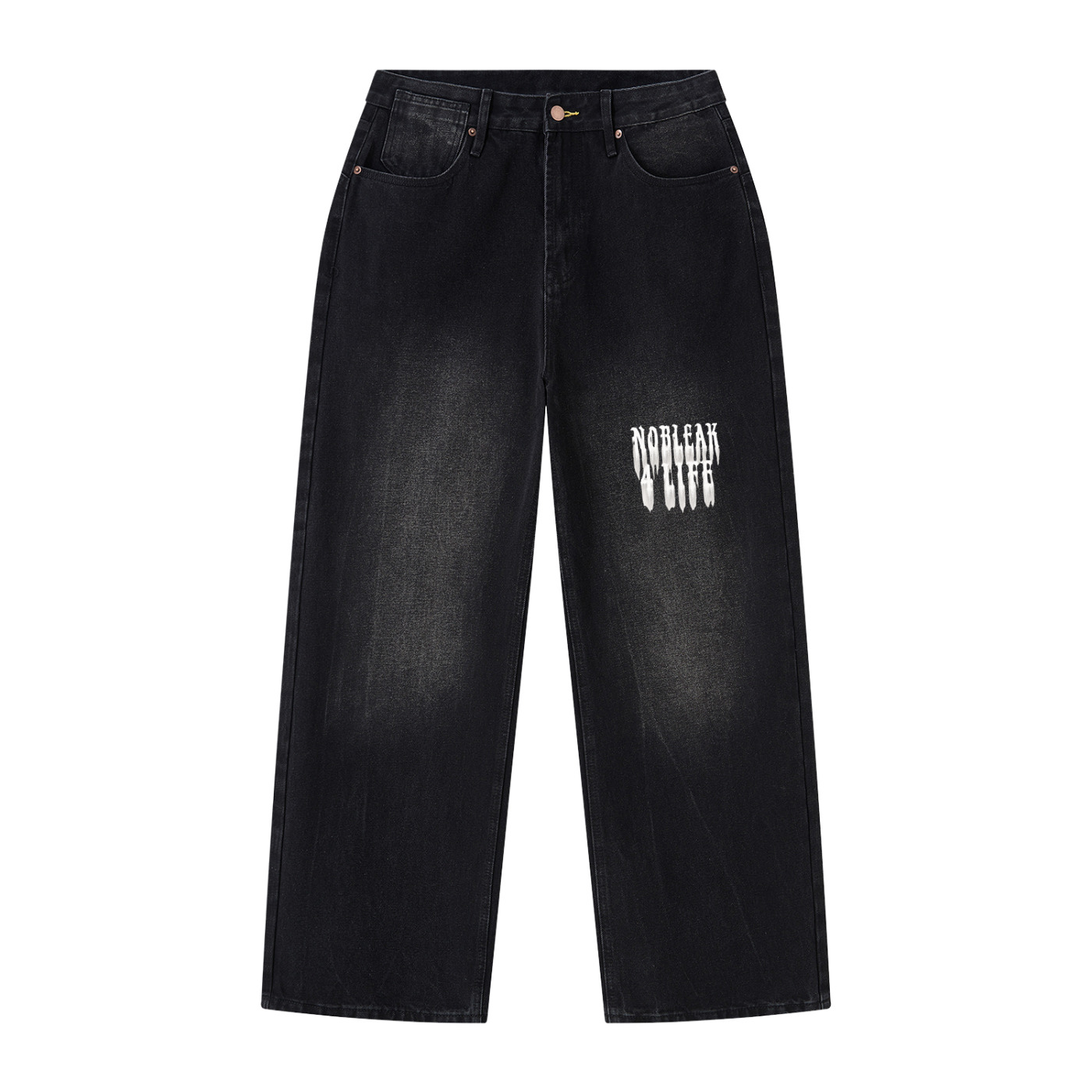 Men's Vintage Wash Wide Leg Jeans