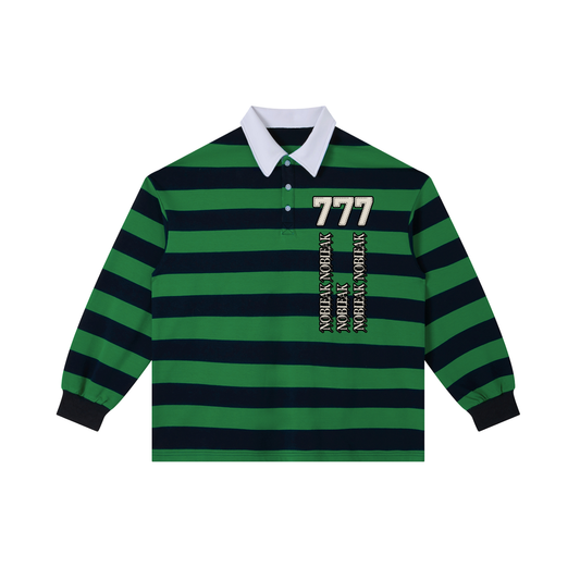 Men's Color Block Stripe Polo Shirt