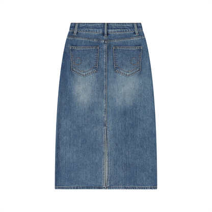 Statement Women’s Vintage Wash Denim Skirt