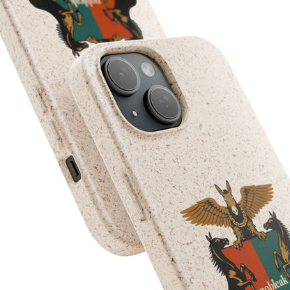 Biodegradable Phone Case — Vintage Coat of Arms Crest ("nobleak" & "Beautified by Accident")
