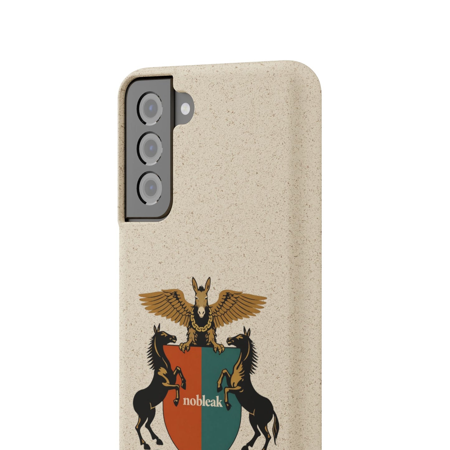 Biodegradable Phone Case — Vintage Coat of Arms Crest ("nobleak" & "Beautified by Accident")
