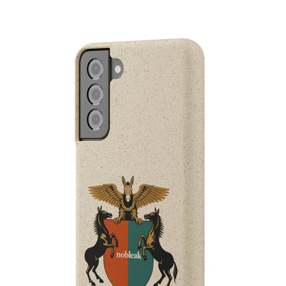 Biodegradable Phone Case — Vintage Coat of Arms Crest ("nobleak" & "Beautified by Accident")