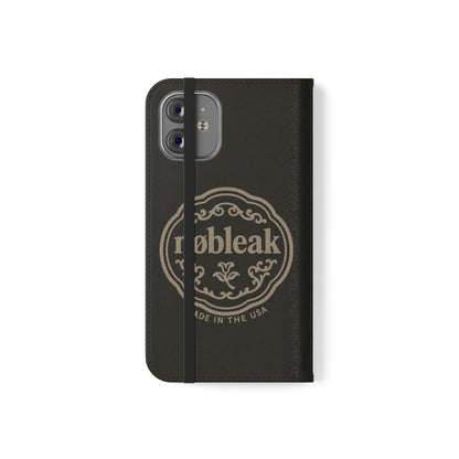 Elegant Leather Flip Case for Phones, Personalized Smartphone Case, Travel Wallet, Custom Gift for Her, Stylish Phone Protector