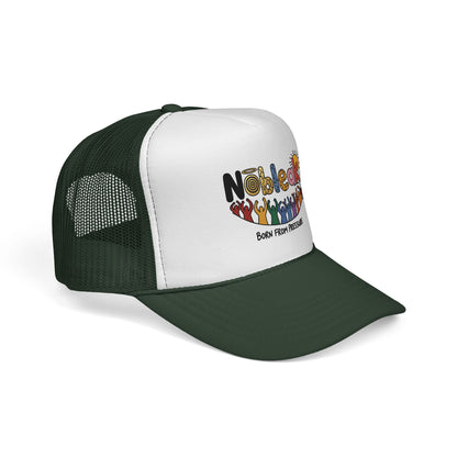 Nobleak 'Born From Pressure' Trucker Cap — Colorful Retro Graphic Hat