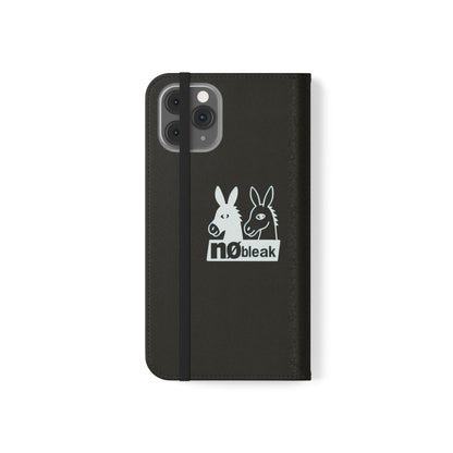 Stylish Flip Case with Unique Animal Design, Phone Protector, Gift for Animal Lovers, Customizable Phone Cover, Black Flip Wallet