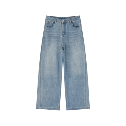 Women’s Vintage Wash High Rise Wide Leg Street Jeans